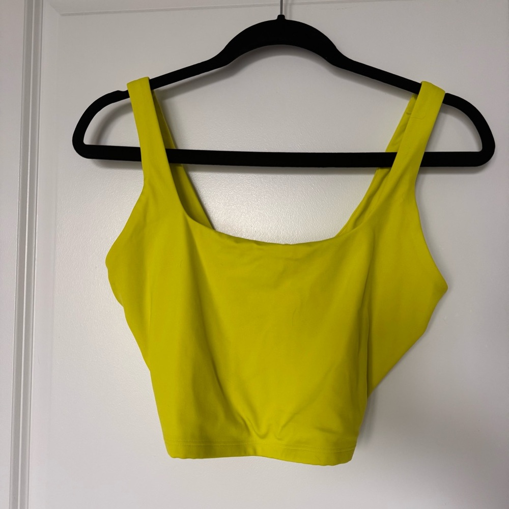 Aerie offline Bright Yellow/green sports bra